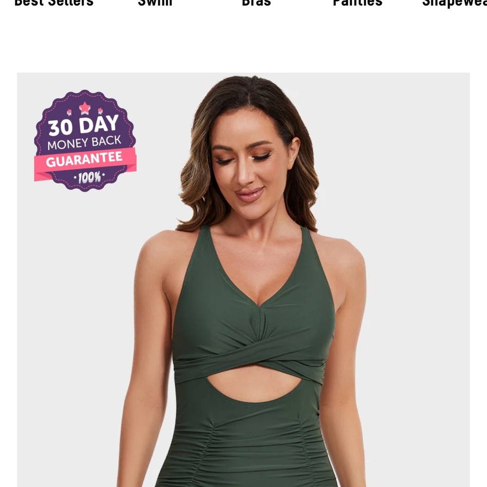 Elegant Green One-Piece Swimsuit